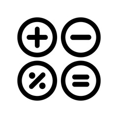 Fototapeta premium Calculator application flat icon