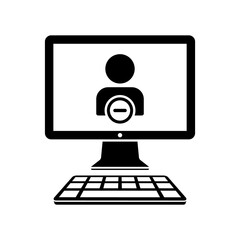 Forbidden access flat icon