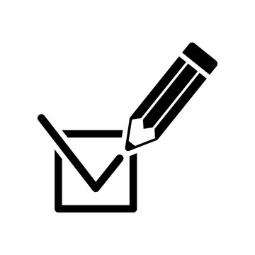 Election voting mark icon