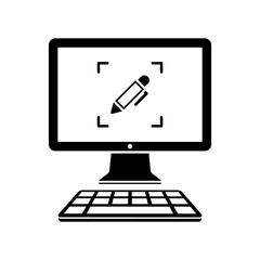Customized computer services - Vector web icon