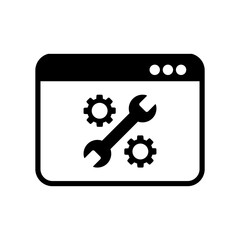 Computer setting - Vector flat icon