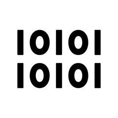 Binary code concept -  Minimal vector icon