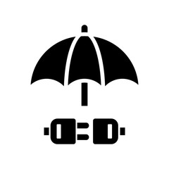 Protected plug connection - Minimal vector icon