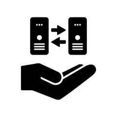 Service offer - Computer synchronization - Minimal icon