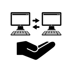 Service offer - Computer synchronization - Minimal icon