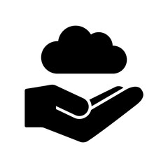 Cloud computing service - Minimal vector icon