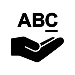 Service offer - Writing text  - Minimal icon