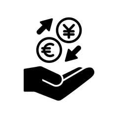Money exchange services - Euro/JPY - Minimal icon