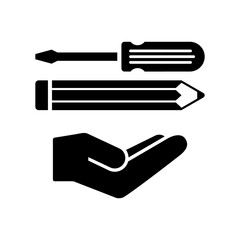 Custom assistance flat icon