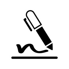 Signature concept - Vector web icon