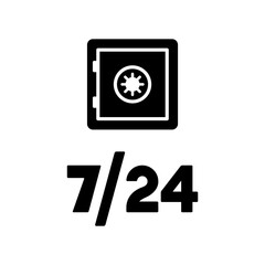 Strongbox service 7/24 - Vector web icon
