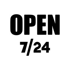 Store open 7/24 - Vector web icon