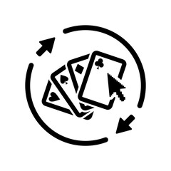 Steady online poker gaming - Vector web icon