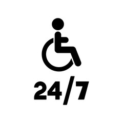 Steady handicapped assistance service - Vector web icon