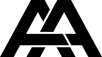 Abstract black logo design featuring two intertwined letter as, creating a modern and minimalist symbol