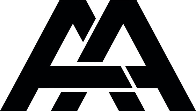 Abstract black logo design featuring two intertwined letter as, creating a modern and minimalist symbol