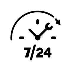 Full time technical assistance services - Vector web icon