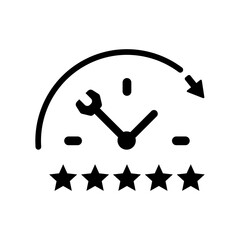 Full time technical assistance services - Vector web icon