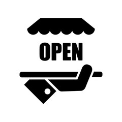 Opened shop - Vector web icon