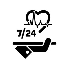 Medical services 7/24 - Vector web icon