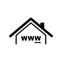 Real estate agency online - Vector web icon