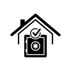 Strongbox service - Check security -  Vector web icon