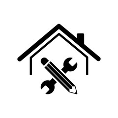 House renovation - Vector web icon