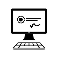 Digital certificate - Vector web icon