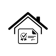 House certification - Vector web icon
