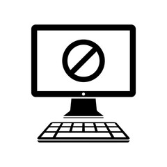 Forbidden access - Private area - Vector web icon