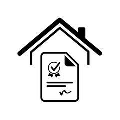 Home certification - Vector web icon