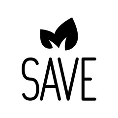 Save the nature minimal concept - Vector web icon
