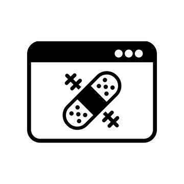 Cumputer repair assistance service - Vector web icon