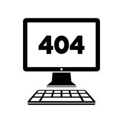 Error 404 - File not found - Vector web icon
