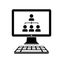 Digital network - Vector web icon