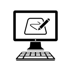 Designer tablet application - Vector web icon