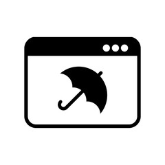 Computer protection - Vector web icon