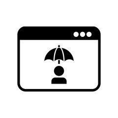 Web protection - Vector web icon