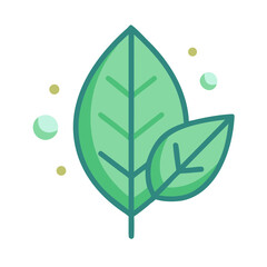 Minimalist leaf illustration symbolizing nature, growth, and sustainability on a black background