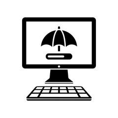 Secure download - Vector flat icon