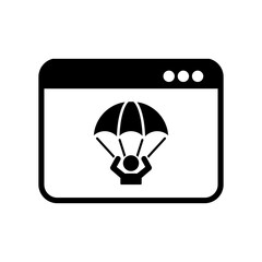 Emergency save by computer crash - Vector flat icon