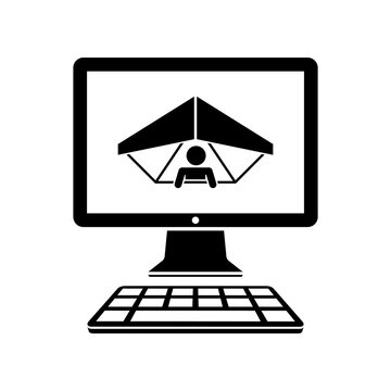 Extreme sport website - Vector flat icon