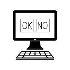 Checkbox computer confirm or decline - Minimal vector icon