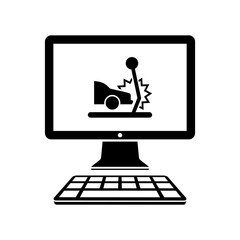 Car crash - Web assistance service - Vector flat icon