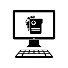 Software for medical activity - Vector flat icon