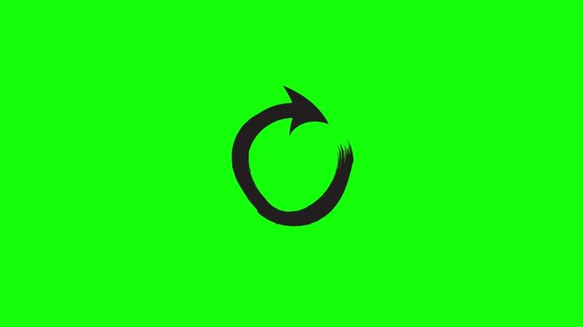 brush stock process icon animation. reset icon