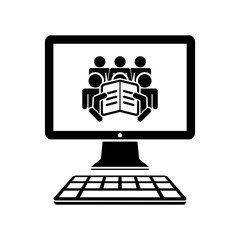 Reading web services - Vector flat icon