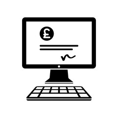 Financial document - Sterling - Vector flat icon