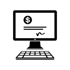 Financial document - USD - Vector flat icon