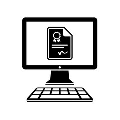 Online document service - Vector flat icon